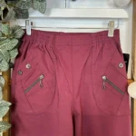 Pantalon confort chaud femme JST taille haute T38-T52 - bordeaux - 58