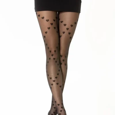 V339- Collants Coeurs losanges (Tu)