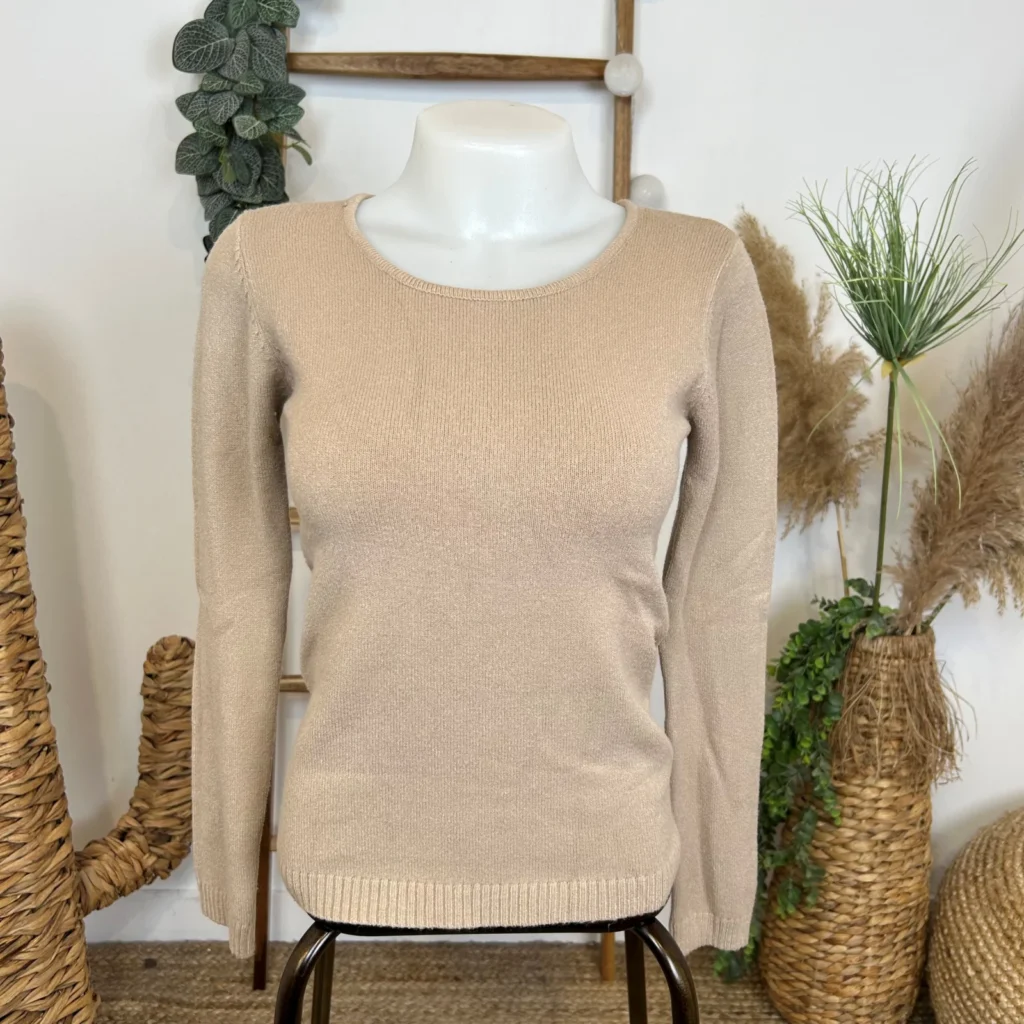 Y251- Pull Laine Cachemire "Tricotonic" (T36-T40) - camel - 40