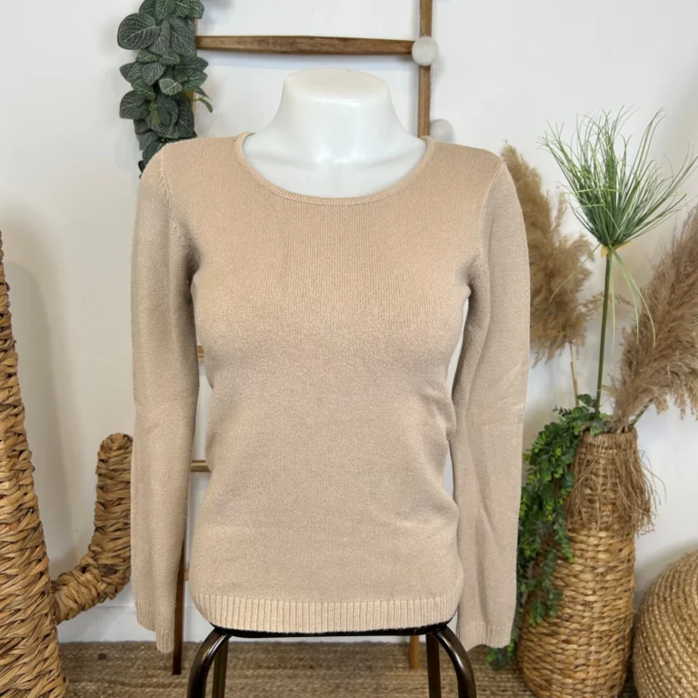 Y251- Pull Laine Cachemire "Tricotonic" (T36-T40) - camel - 40