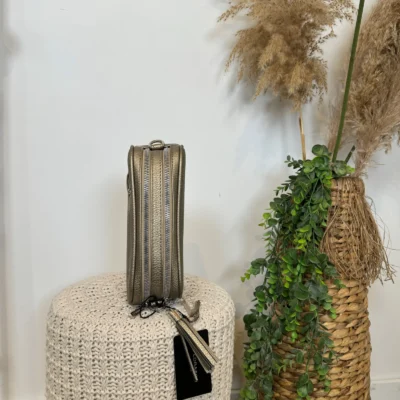 P428- Sac Flora&Co 2 Zips - dore - taille-unique