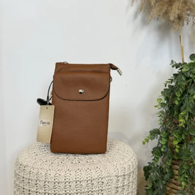 P528- Pochette Téléphone - camel - sans-taille