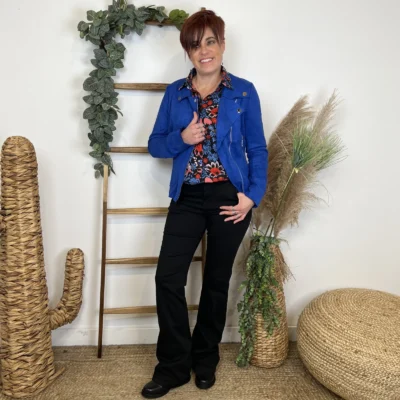 J944- Chemisier Z-One "Bouquet" (T36-T40) - noir - 38