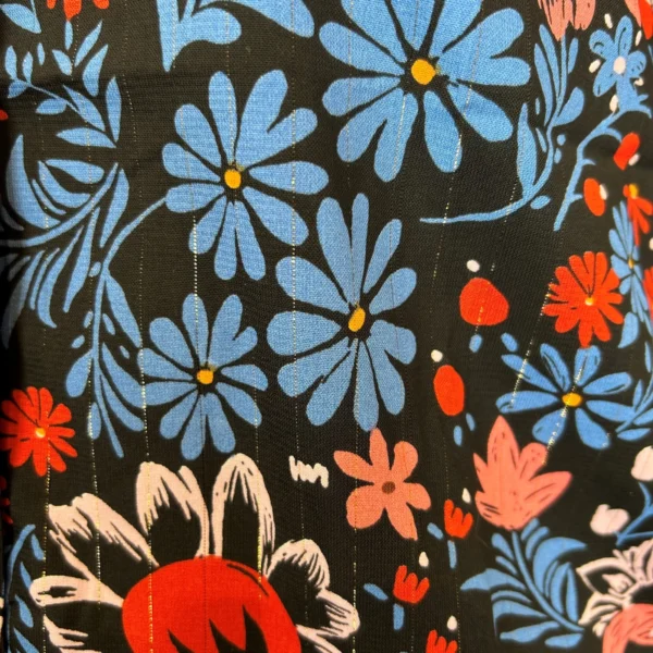 J944- Chemisier Z-One "Bouquet" (T36-T40) - noir - 38