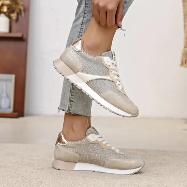 R458- Sneakers Moow bi-matière ( T36-T41) - dore - 41