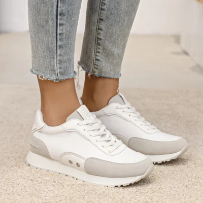 R457- Sneakers Moow bicolores ( T36-T41) - blanc - 41