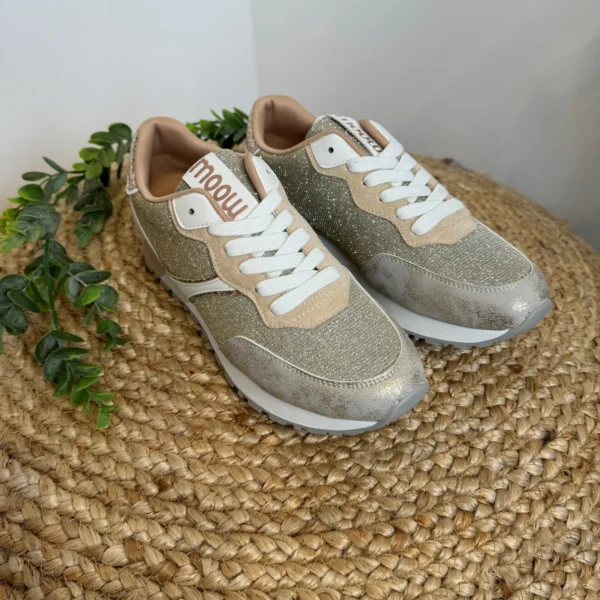 R458- Sneakers Moow bi-matière ( T36-T41) - dore - 41