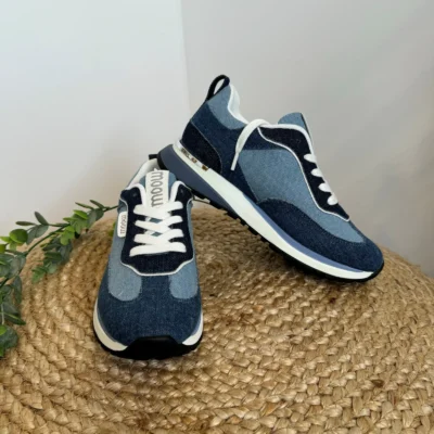 R401- Sneakers crantées Moow ( T36-T41) - denim - 41