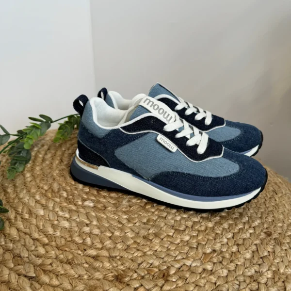 R401- Sneakers crantées Moow ( T36-T41) - denim - 41