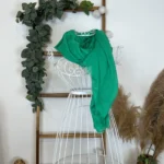 Foulard chèche uni froissé femme – Petit prix 4€ - vert-menthe - sans-taille