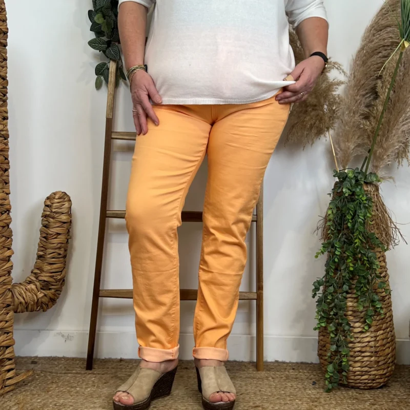 P847- Jean Slim Voggo (T42-T50) - orange - 50