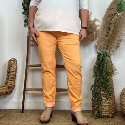 P847- Jean Slim Voggo (T42-T50) - orange - 50