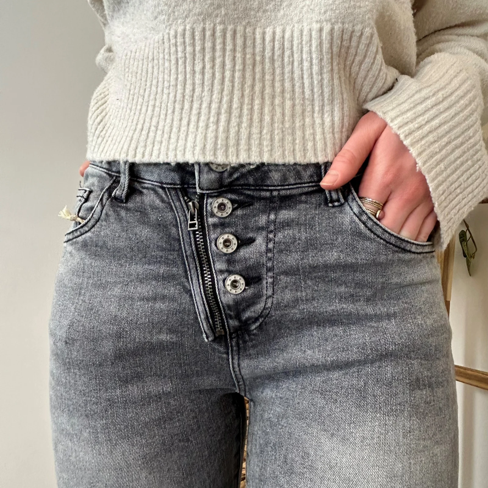 zip poches - gris - 42