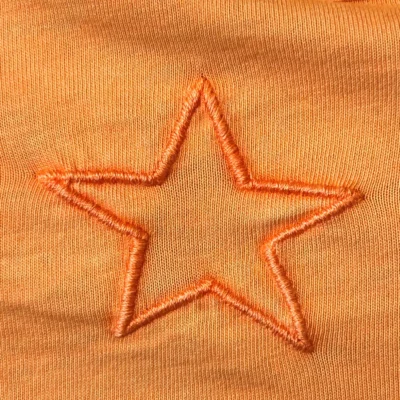 I923 - T-shirt délavé étoile (TU) - orange - taille-unique