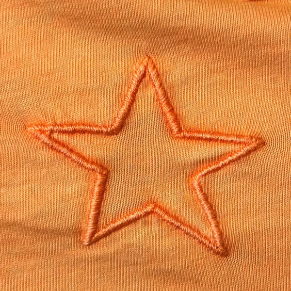 I923 - T-shirt délavé étoile (TU) - orange - taille-unique