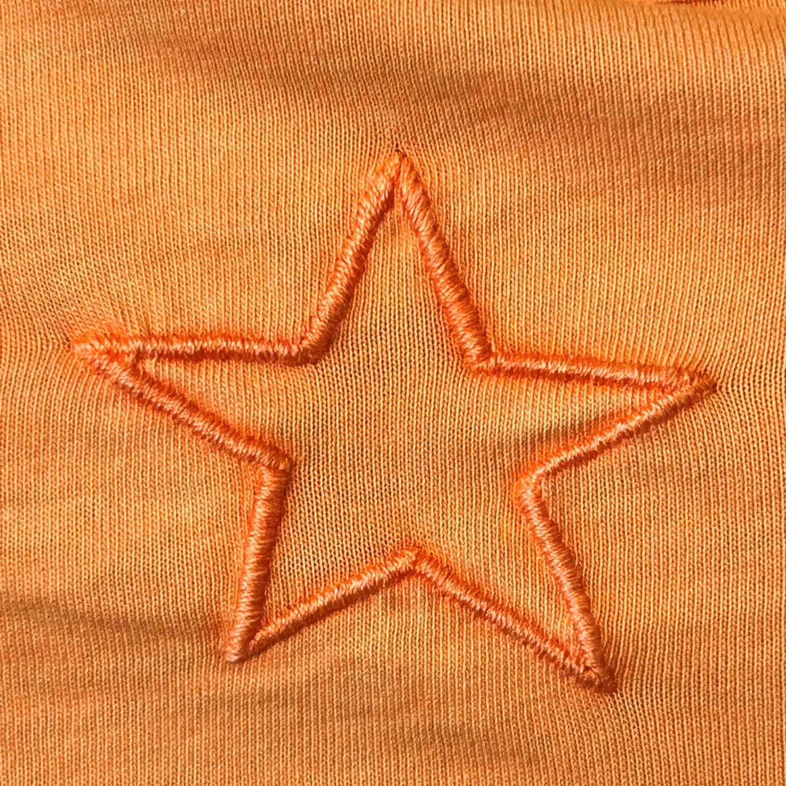 I923 - T-shirt délavé étoile (TU) - orange - taille-unique