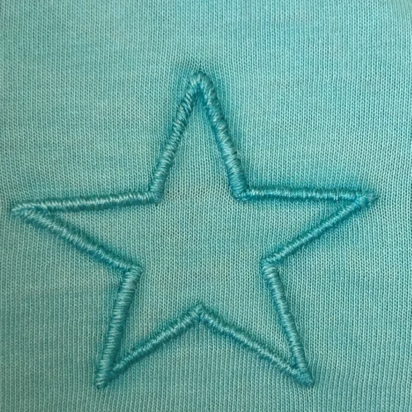 I923 - T-shirt délavé étoile (TU) - vert-deau - taille-unique