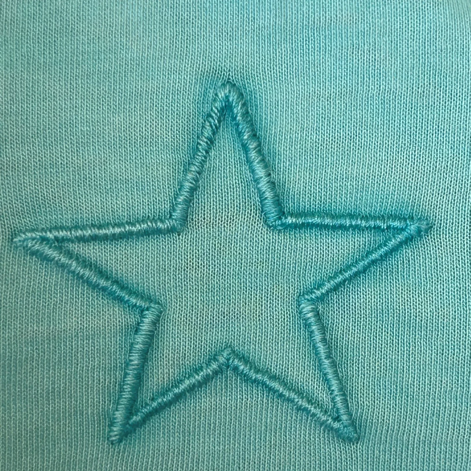 I923 - T-shirt délavé étoile (TU) - vert-deau - taille-unique