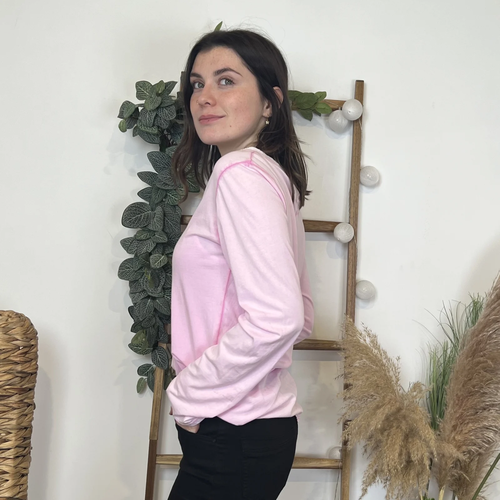 I923 - T-shirt délavé étoile (TU) - fuchsia - taille-unique