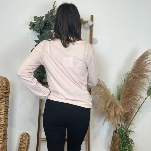 I923 - T-shirt délavé étoile (TU) - rose-pale - taille-unique