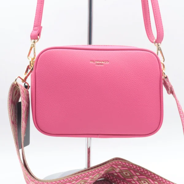 P426- Sac 3 poches Flora&Co - fuchsia - sans-taille