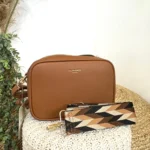 Sac bandoulière Medium multi-poches femme Flora & Co - camel - sans-taille