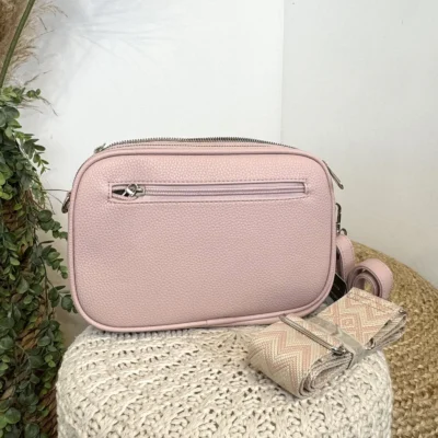 P426- Sac 3 poches Flora&Co - rose-pale - sans-taille