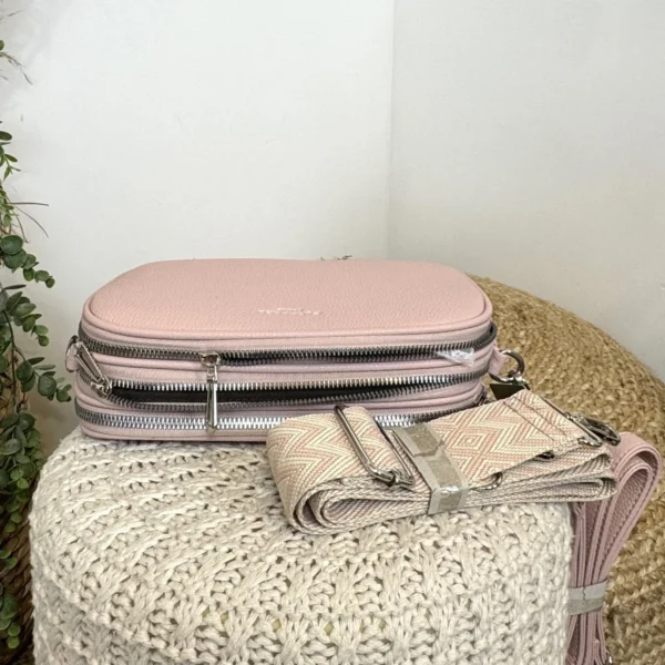 P426- Sac 3 poches Flora&Co - rose-pale - sans-taille