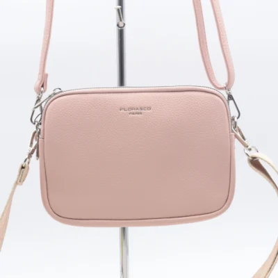 P426- Sac 3 poches Flora&Co - rose-pale - sans-taille