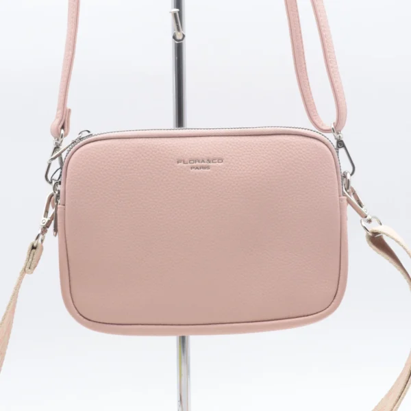 P426- Sac 3 poches Flora&Co - rose-pale - sans-taille