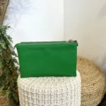 P512- Pochette 3 compartiments Flora & Co - vert-bresil - sans-taille