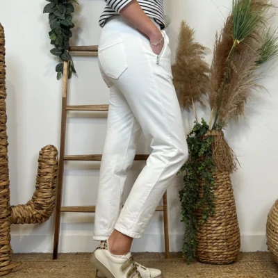 L738- Jogging 2 poches - blanc - 44