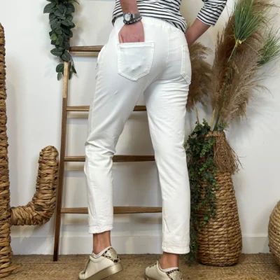 L738- Jogging 2 poches - blanc - 44