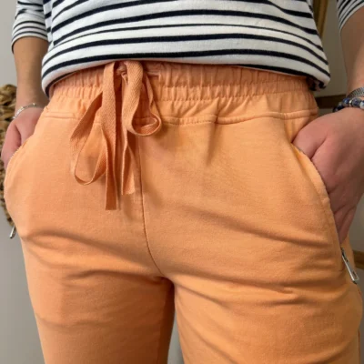 L738- Jogging 2 poches - orange - 44