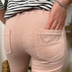 Jogging femme coupe droite poches zippées « Tendance » - rose-pale - 44