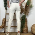 Jogging femme coupe droite poches zippées « Tendance » - beige - 44