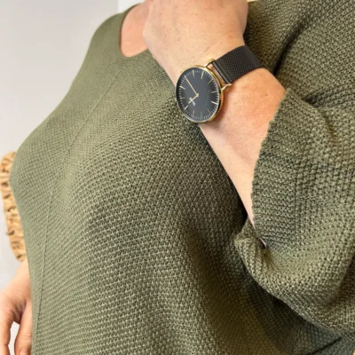 Z163- Pull Nid d'Abeille (Gt) 🇮🇹 - kaki - taille-unique-grande-taille