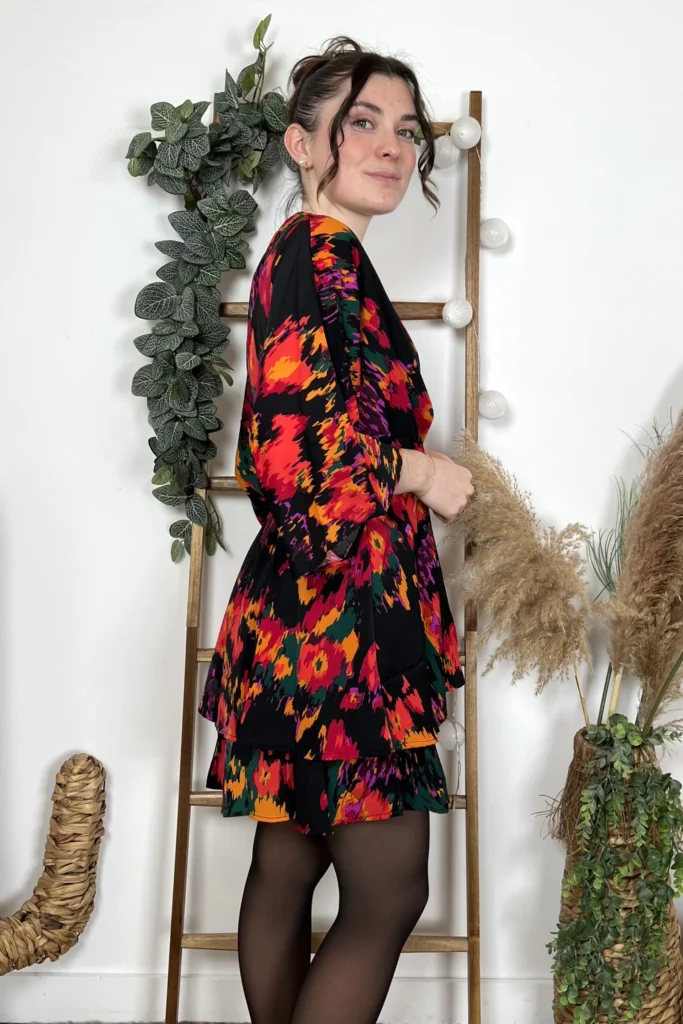 I990- Robe papillon (T36-T40) - noir - 40