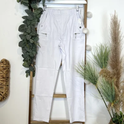 T545- Pantalon Confort JST (T38-T52) - blanc - 58