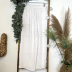 Pantalon fluide large femme T42/44-T54/56 - blanc - 58
