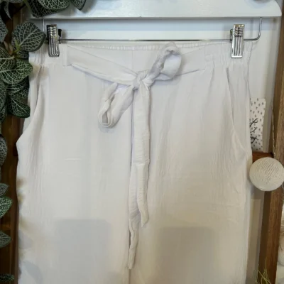 Z979- Pantalon flou large (T42/44-T54/56) - blanc - 58