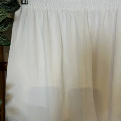 Z979- Pantalon flou large (T42/44-T54/56) - blanc - 58