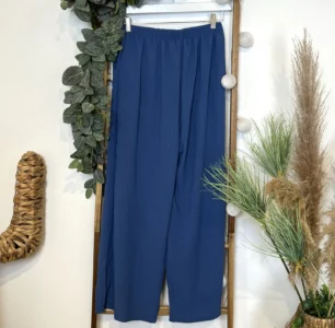 Pantalon fluide large femme T42/44-T54/56 - bleu-indigo - 58