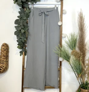 Pantalon fluide large femme T42/44-T54/56 - gris - 58