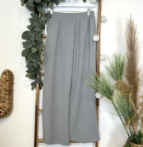 Pantalon fluide large femme T42/44-T54/56 - gris - 58