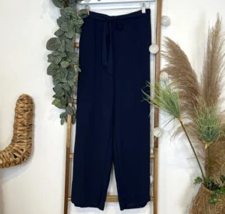 Pantalon fluide large femme T42/44-T54/56 - marine - 44