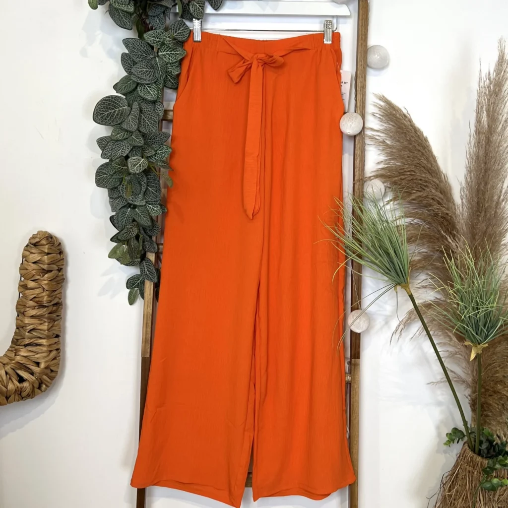 Z979- Pantalon flou large (T42/44-T54/56) - orange - 58