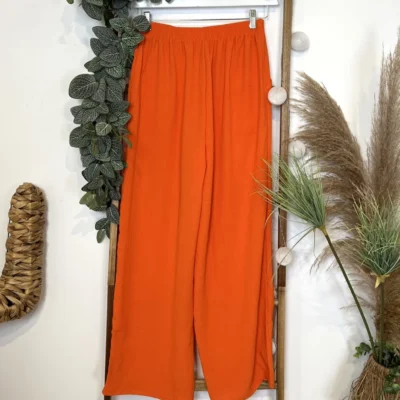 Z979- Pantalon flou large (T42/44-T54/56) - orange - 58