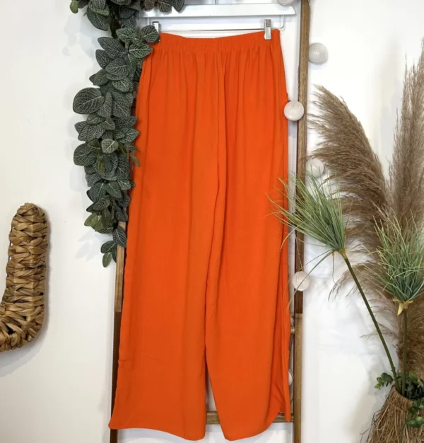 Z979- Pantalon flou large (T42/44-T54/56) - orange - 58