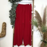 Pantalon fluide large femme T42/44-T54/56 - rouge - 40